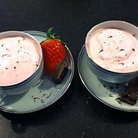 recette Mousse glacé aux framboises