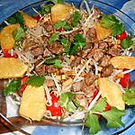 recette Salade de canard,soja,ananas,gingembre et poivre de sechuan