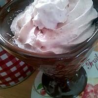 recette Chantilly au coulis de framboises