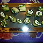 recette Roulé de courgette au boursin