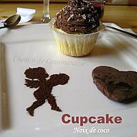 recette Cupcakes noix de coco & ganache au chocolat au lait {St Valentin}