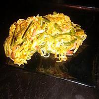 recette PAILLASSONS DE VERMICELLES AUX HARICOTS VERTS