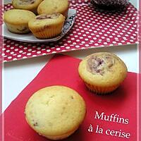 recette Muffins fourrés à la confiture de cerise