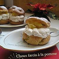 recette Choux farcis aux pommes avec sa chantilly à la cannelle