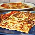 recette Pizza au porc rôti et oignon doux