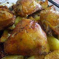 recette Poulet au four à la Mexicaine sur lit de p.d.terre croustillantes....