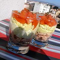 recette verrine thon-avocat