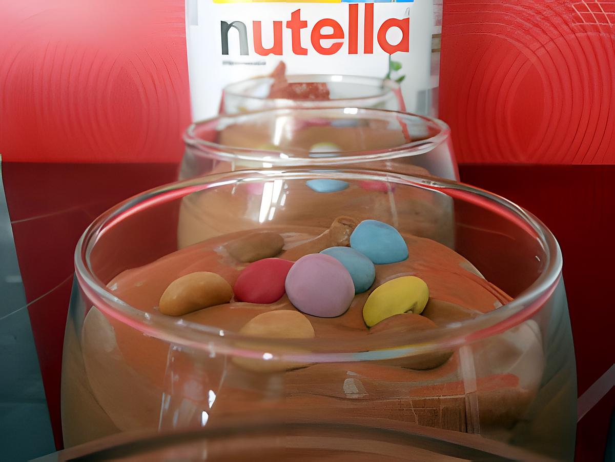recette mousse au nutella-mascarpone et mini smarties
