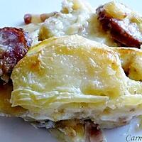 recette Tartiflette àa la saucisse de Montbéliard