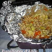 recette Papillotes d'ébly aux 2 légumes