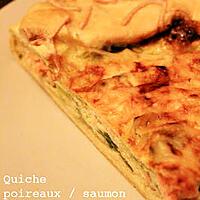 recette Quiche poireaux saumon