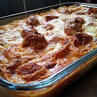 recette Lasagnes aux boulettes de viande