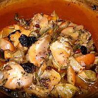 recette Poulet ivre aux fruits secs (tajine mexicaine)