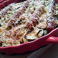 recette Gratin de courgettes aux knackis qui rit