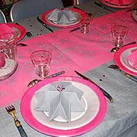 recette Idée de déco de table (gris/fushia)