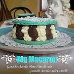 recette Big macaron chocolat blanc coco & chocolat noir cannelle