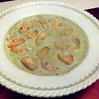 recette créme de topinanbours et crevettes