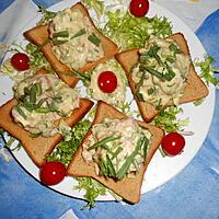 recette Toasts de thon a la sauce gribiche